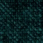 Teal textile surface with dense, irregular rounded shapes and a mottled granular texture; studio lighting, identified as swan extra 836 fabric.